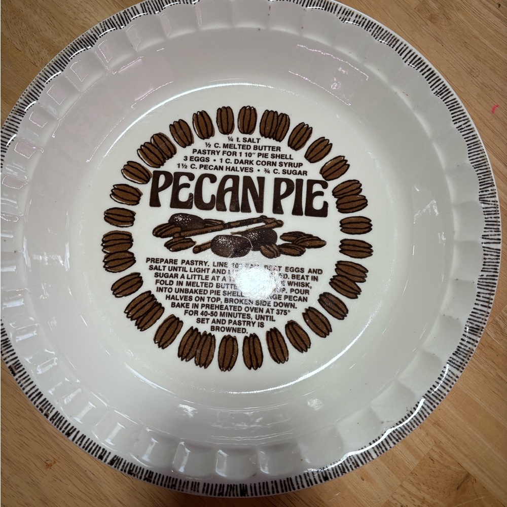 Vintage Royal China Pecan Pie Recipe Plate